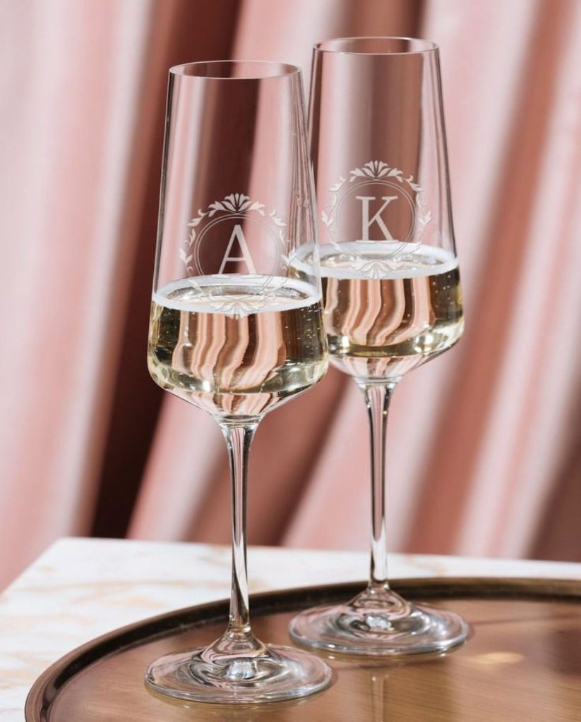 Engraved Champagne Glasses