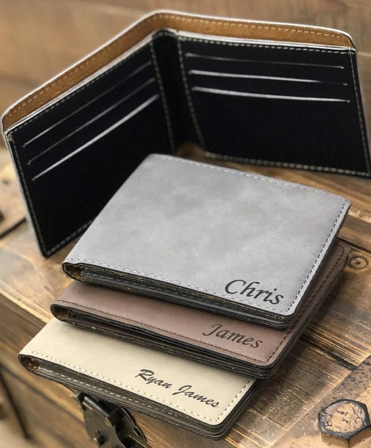 Engraved Leather Wallets